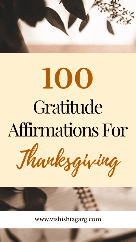 thanksgiving gratitude affirmations
