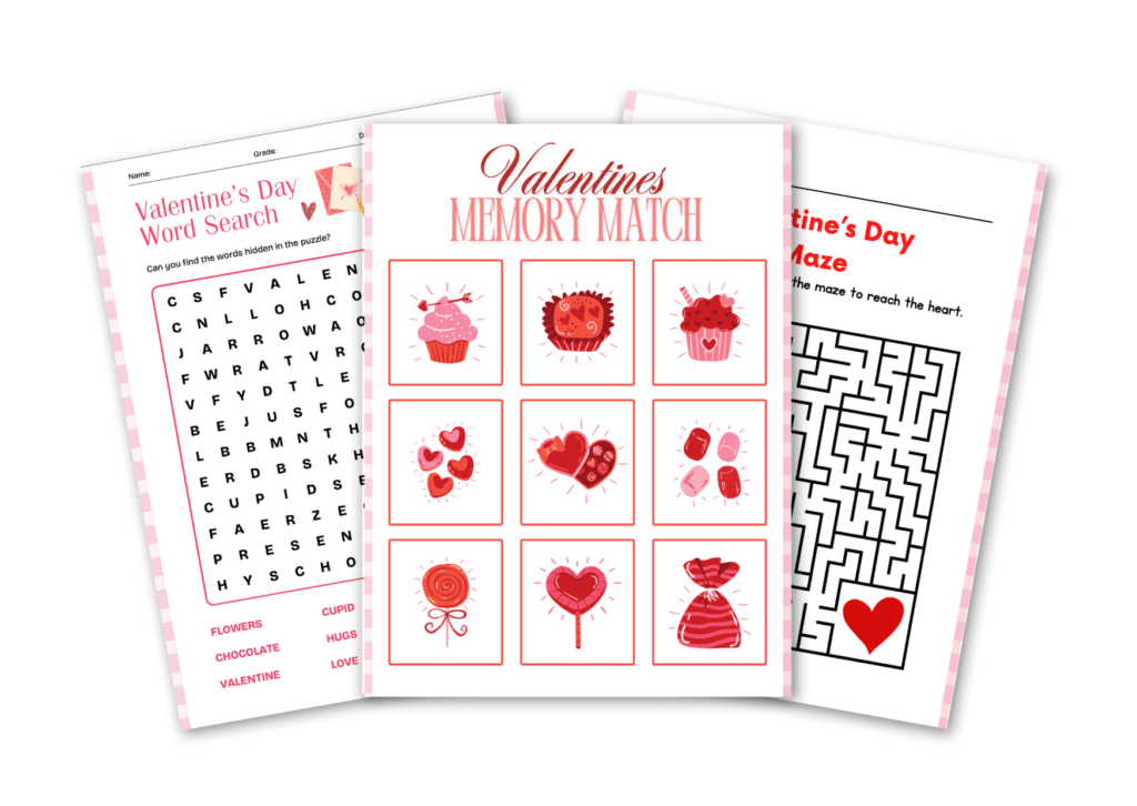 Valentines Party Games Printable | Vishishta Garg