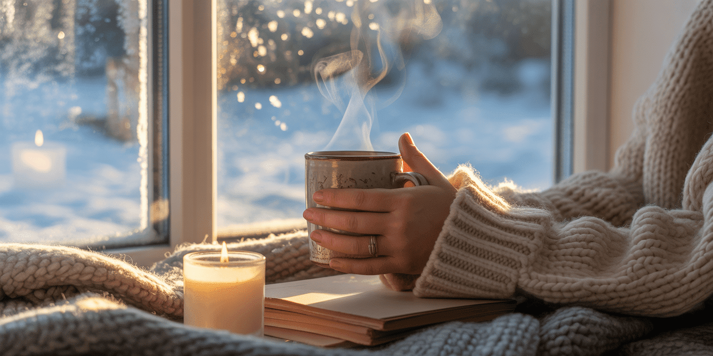 cozy winter morning routine